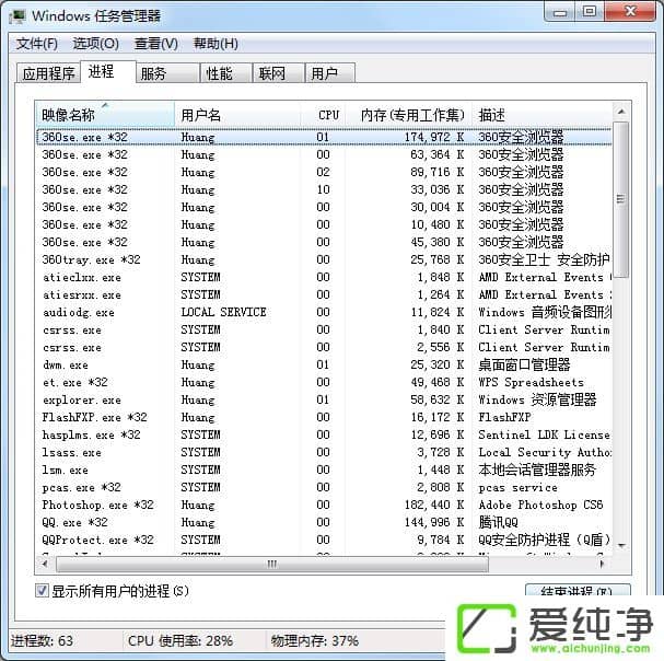 w7系统进程优化的方法