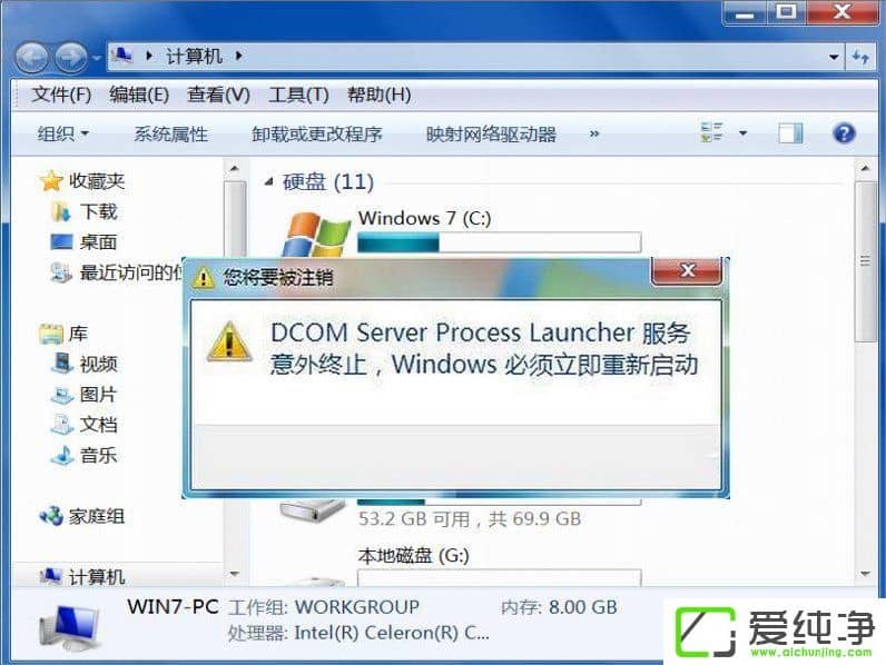 w7��������ʾDcom Server Process Launcher����������ֹ��ô����