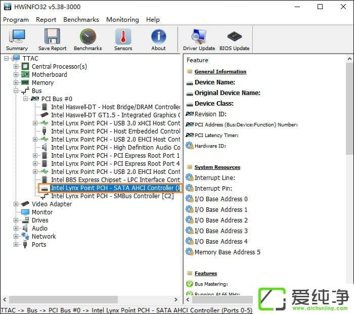 ��β鿴�����Ƿ�֧��USB 3.0��Hwinfo32���SATA�˿ڵķ���