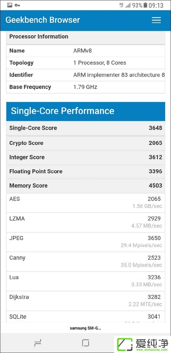 ��������Exynos 9810 Geekbench�ֽܷ�ͼ