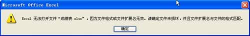 XP纯净版系统下Excel无法打开提示因为文件格式或文件扩展名无效