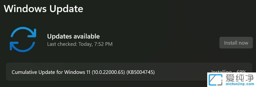 Win11ϵͳӭ���״θ���KB5004745(�ڲ��汾22000.65)��