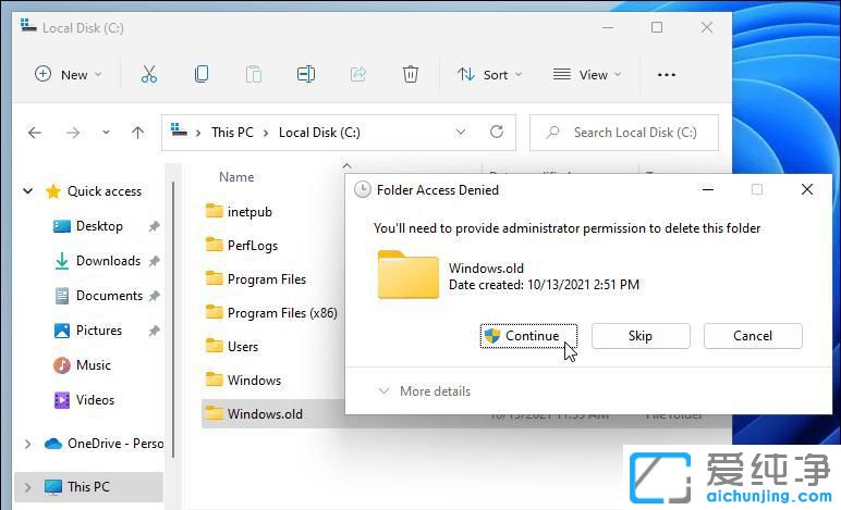 Win11ϵͳ���ɾ��windows.old�ļ�����