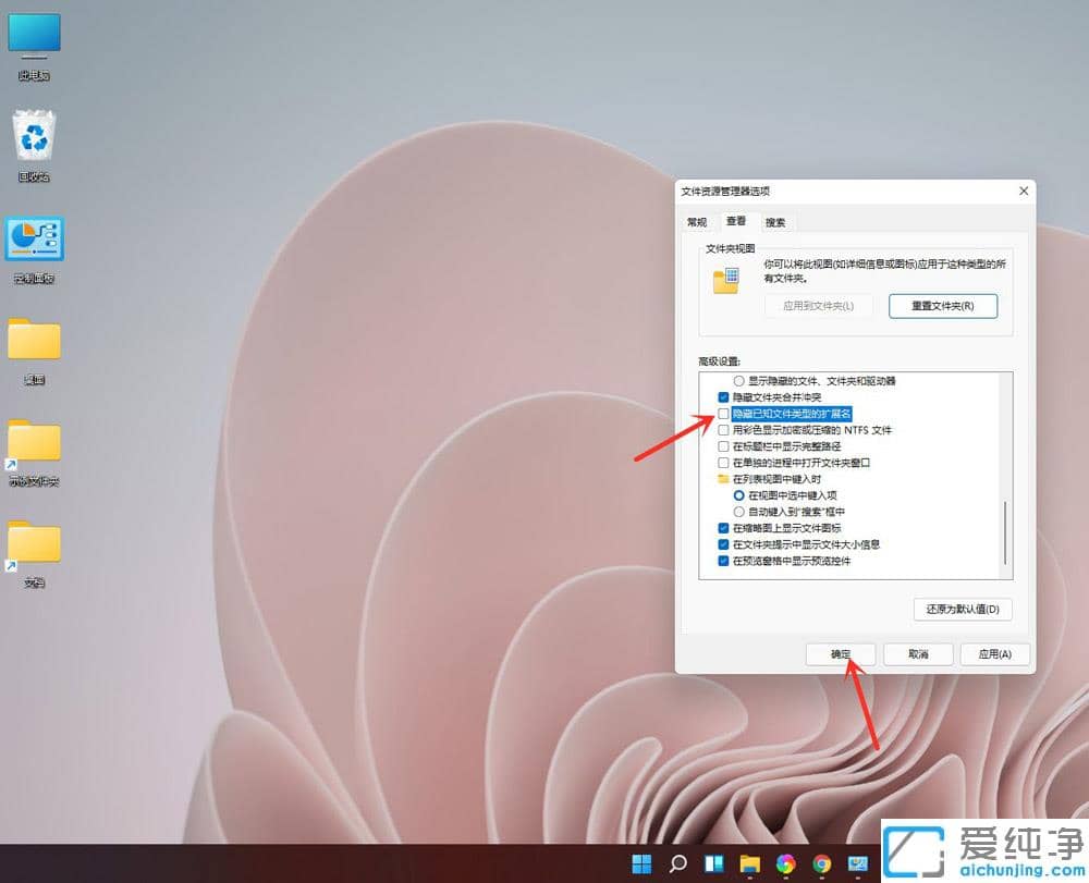 win11系统文件后缀名显示和隐藏在哪里