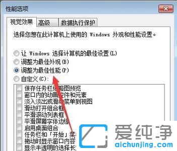 Win7系统视觉效果怎么调整为最佳性能