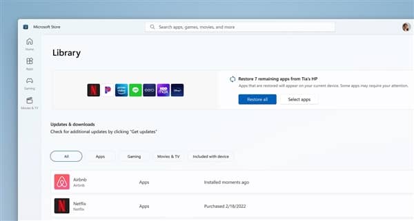 ��ɾ����һ���ָ���Win11���ʡ��ָ�Ӧ�ó��򡱹���