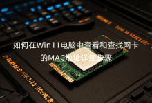 �����Win11�����в鿴�Ͳ���������MAC��ַ��ϸ����