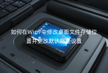 如何在Win7中修改桌面文件存储位置并更改默认路径设置